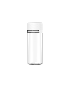 120ML CR AVIATOR BOTTLE WITH TAMPER EVIDENT (CLEAR BOTTLE WITH WHITE CLOSURE)