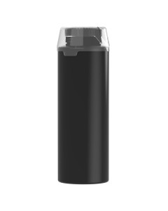 1L CR AVIATOR BOTTLE WITH LINER & TAMPER EVIDENT & DOSING CUP (BLACK BOTTLE, BLACK CLOSURE WITH DOSING CUP)