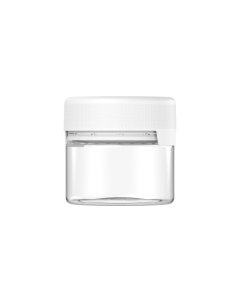 10OZ CR AVIATOR XL CONTAINER WITH LINER & TAMPER EVIDENT (CLEAR CONTAINER WITH WHITE CLOSURE)