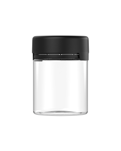 18.5OZ CR AVIATOR XL CONTAINER WITH LINER & TAMPER EVIDENT (CLEAR CONTAINER WITH BLACK CLOSURE)