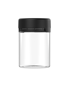 21.5OZ CR AVIATOR XL CONTAINER WITH LINER & TAMPER EVIDENT (CLEAR CONTAINER WITH BLACK CLOSURE)