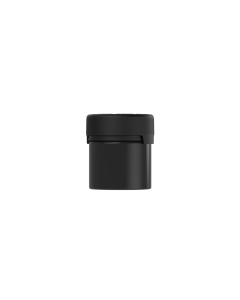 2OZ CR AVIATOR CONTAINER WITH LINER & TAMPER EVIDENT (BLACK CONTAINER WITH BLACK CLOSURE)