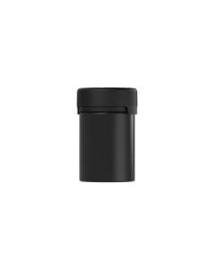 4OZ CR AVIATOR CONTAINER WITH LINER & TAMPER EVIDENT (BLACK CONTAINER WITH BLACK CLOSURE)