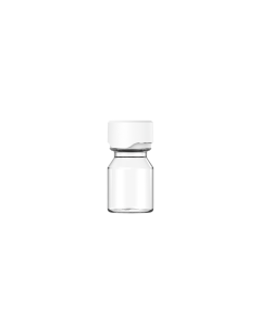 30ML CR STUBBY SHOT AVIATOR BOTTLE WITH TAMPER EVIDENT (CLEAR BOTTLE WITH WHITE CLOSURE) 