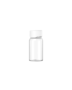 60ML CR MINI AVIATOR SHOT BOTTLE WITH TAMPER EVIDENT (CLEAR BOTTLE WITH WHITE CLOSURE)