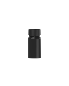 60ML CR MINI AVIATOR SHOT BOTTLE WITH TAMPER EVIDENT (BLACK BOTTLE WITH BLACK CLOSURE)