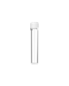 100MMF CR Aviator Clear Tube With White Closure