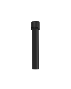 115MM CR AVIATOR TUBE WITH LINER & TAMPER EVIDENT (BLACK TUBE WITH BLACK CLOSURE)