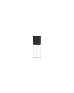 10ML CR SPIRAL BOTTLE WITH TAMPER EVIDENT (CLEAR BOTTLE WITH BLACK CLOSURE)
