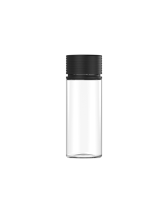 120ML CR SPIRAL BOTTLE WITH TAMPER EVIDENT (CLEAR BOTTLE WITH BLACK CLOSURE)