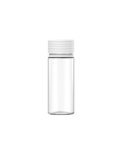 120ML CR SPIRAL BOTTLE WITH TAMPER EVIDENT (CLEAR BOTTLE WITH WHITE CLOSURE)