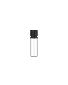 16.5ML CR SPIRAL BOTTLE WITH TAMPER EVIDENT (CLEAR BOTTLE WITH BLACK CLOSURE)