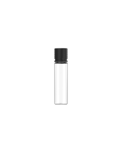 20ML CR SPIRAL BOTTLE WITH TAMPER EVIDENT (CLEAR BOTTLE WITH BLACK CLOSURE)