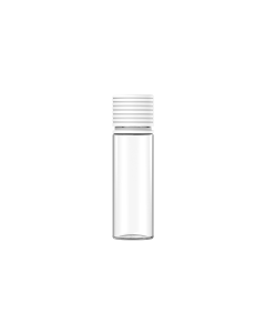 50ML CR SPIRAL BOTTLE WITH TAMPER EVIDENT (CLEAR BOTTLE WITH WHITE CLOSURE)