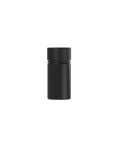 60ML CR MINI SPIRAL BOTTLE WITH LINER & TAMPER EVIDENT (BLACK BOTTLE WITH BLACK CLOSURE)