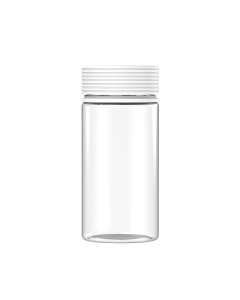 10OZ CR WIDE MOUTH SPIRAL CONTAINER WITH LINER & TAMPER EVIDENT (CLEAR CONTAINER WITH WHITE CLOSURE)