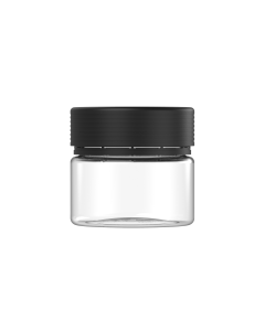 10OZ CR SPIRAL XL CONTAINER WITH LINER & TAMPER EVIDENT (CLEAR CONTAINER WITH BLACK CLOSURE)