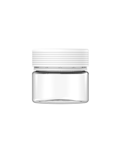10OZ CR SPIRAL XL CONTAINER WITH LINER & TAMPER EVIDENT (CLEAR CONTAINER WITH WHITE CLOSURE)