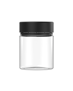 18.5OZ CR SPIRAL XL CONTAINER WITH LINER & TAMPER EVIDENT (CLEAR CONTAINER WITH BLACK CLOSURE)