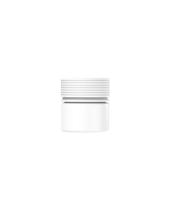 2OZ CR SPIRAL CONTAINER WITH LINER & TAMPER EVIDENT (WHITE CONTAINER WITH WHITE CLOSURE)