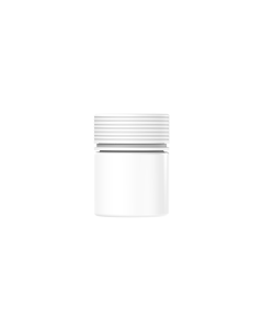 3OZ CR SPIRAL CONTAINER WITH LINER & TAMPER EVIDENT (WHITE CONTAINER WITH WHITE CLOSURE)