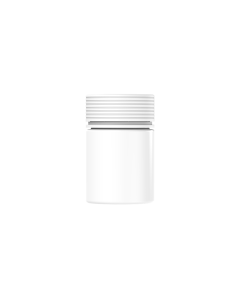 4OZ CR SPIRAL CONTAINER WITH LINER & TAMPER EVIDENT (WHITE CONTAINER WITH WHITE CLOSURE)