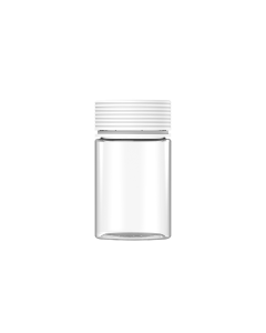 5OZ CR SPIRAL CONTAINER WITH LINER & TAMPER EVIDENT (CLEAR CONTAINER WITH WHITE CLOSURE)