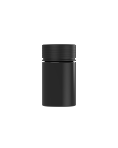 5OZ CR SPIRAL CONTAINER WITH LINER & TAMPER EVIDENT (BLACK CONTAINER WITH BLACK CLOSURE)