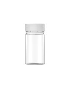 6OZ CR SPIRAL CONTAINER WITH LINER & TAMPER EVIDENT (CLEAR CONTAINER WITH WHITE CLOSURE)