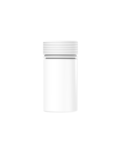 6OZ CR SPIRAL CONTAINER WITH LINER & TAMPER EVIDENT (WHITE CONTAINER WITH WHITE CLOSURE)