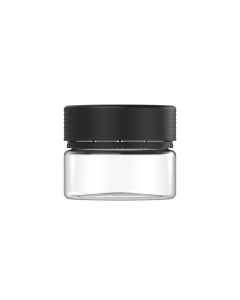 7.5OZ CR SPIRAL XL CONTAINER WITH LINER & TAMPER EVIDENT (CLEAR CONTAINER WITH BLACK CLOSURE)