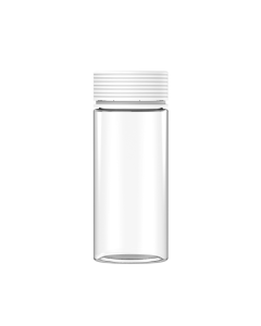 8OZ CR SPIRAL CONTAINER WITH LINER & TAMPER EVIDENT (CLEAR CONTAINER WITH WHITE CLOSURE)