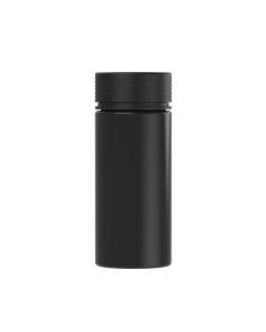 8OZ CR SPIRAL CONTAINER WITH LINER & TAMPER EVIDENT (BLACK CONTAINER WITH BLACK CLOSURE)