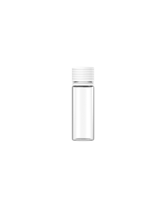 65MM CR SPIRAL TUBE WITH LINER & TAMPER EVIDENT (CLEAR TUBE WITH WHITE CLOSURE)