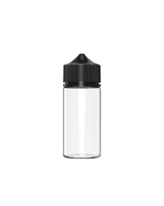 100ML CR REDUCER UNICORN BOTTLE WITH TAMPER EVIDENT (CLEAR BOTTLE WITH BLACK CLOSURE)