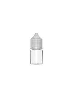 20ML CR STUBBY UNICORN BOTTLE WITH TAMPER EVIDENT (CLEAR BOTTLE WITH CLEAR CLOSURE)