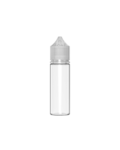 50ML CR REDUCER UNICORN BOTTLE WITH TAMPER EVIDENT (CLEAR BOTTLE WITH CLEAR CLOSURE)
