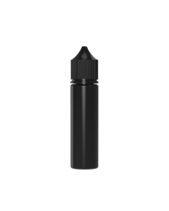 60ML CR UNICORN BOTTLE WITH TAMPER EVIDENT (BLACK BOTTLE WITH BLACK CLOSURE)
