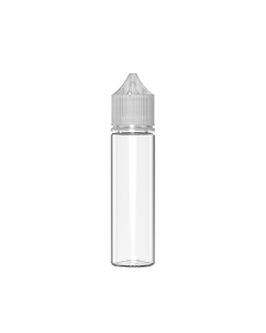60ML CR UNICORN BOTTLE WITH TAMPER EVIDENT (CLEAR BOTTLE WITH CLEAR CLOSURE)