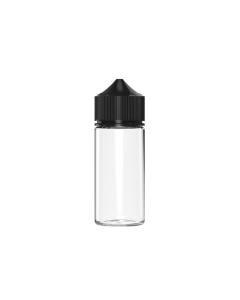 75ML MINI UNICORN BOTTLE WITH TAMPER EVIDENT (CLEAR BOTTLE WITH BLACK CLOSURE)