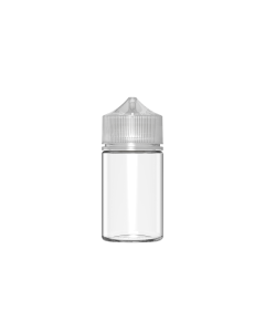 75ML CR STUBBY UNICORN BOTTLE WITH TAMPER EVIDENT (CLEAR BOTTLE WITH CLEAR CLOSURE)