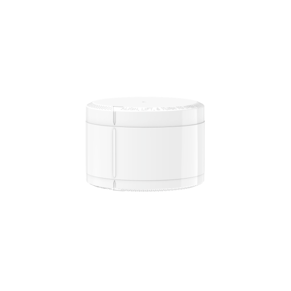 50G/50G DUAL COMPARTMENT CR POUCH CONTAINER (GLOSS WHITE CONTAINER WITH WHITE CLOSURES)